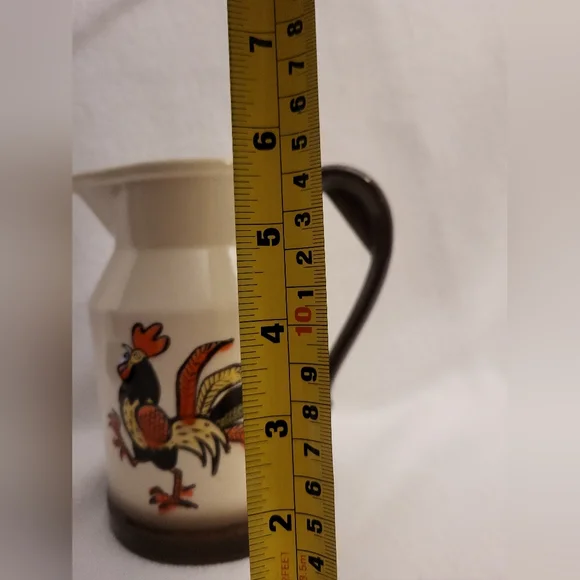Vintage Metlox Poppytrail red rooster pitcher. - Picture 6 of 11
